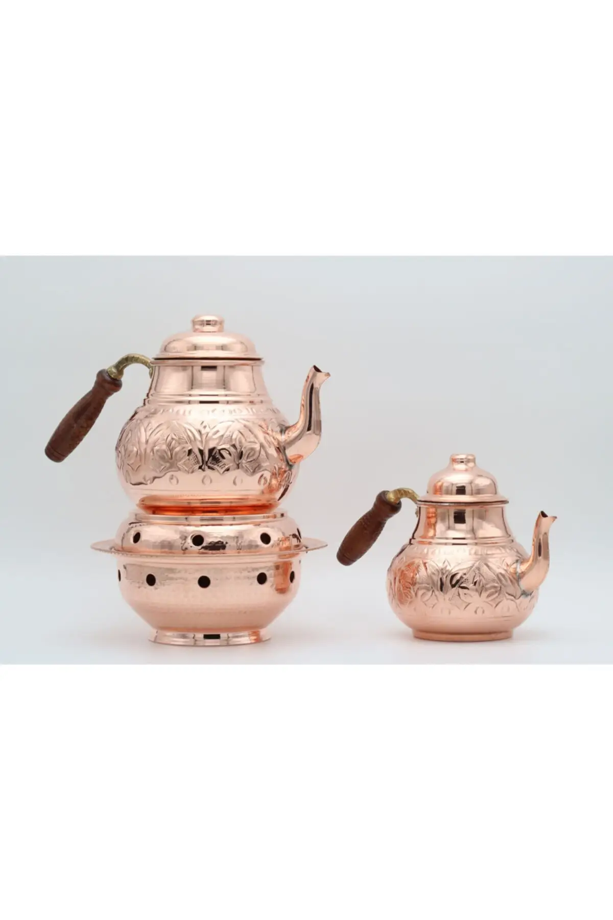 DOLBOVI flower embroidered copper teapot and ottoman quarry Cooper Tea Pots Handmade