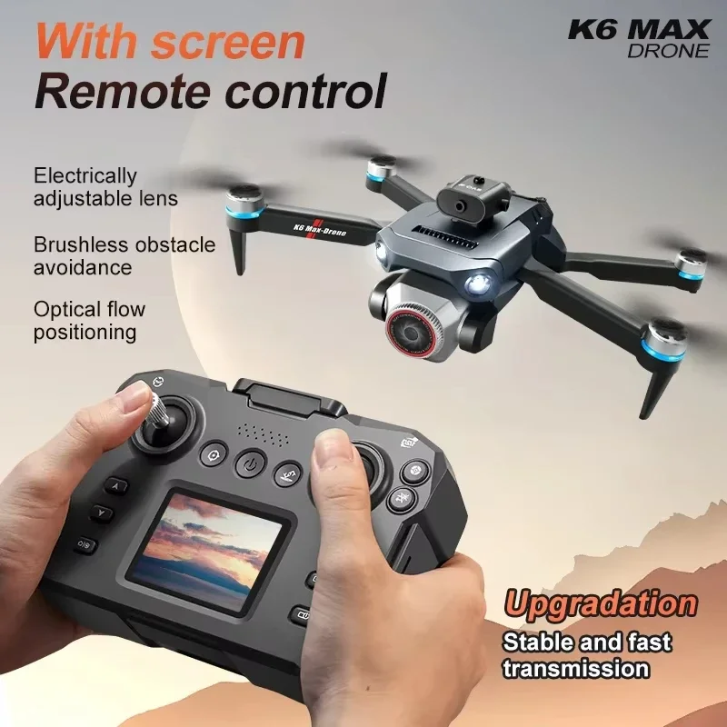 2024 K6 MAX HD Dual Camera Drones 5G GPS Brushless Power Foldable Quadcopter Optical Flow Positioning Aerial FPV Drone