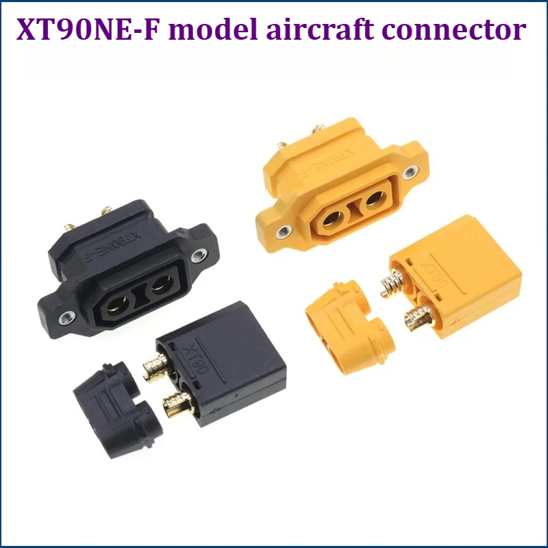 1PCS Original Amass XT90E-F Battery Connector XT90E Female Plug Gold-plated XT90 Mountable Connector Plug Yellow Socket