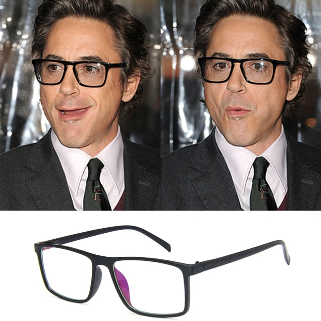 Samjune 2020 Tony Stark Robert Downey Glasses Men Clear Lens Glasses Eyeglasses Frames Plain Glass Spectacles Frame For Women AliExpress 200000297