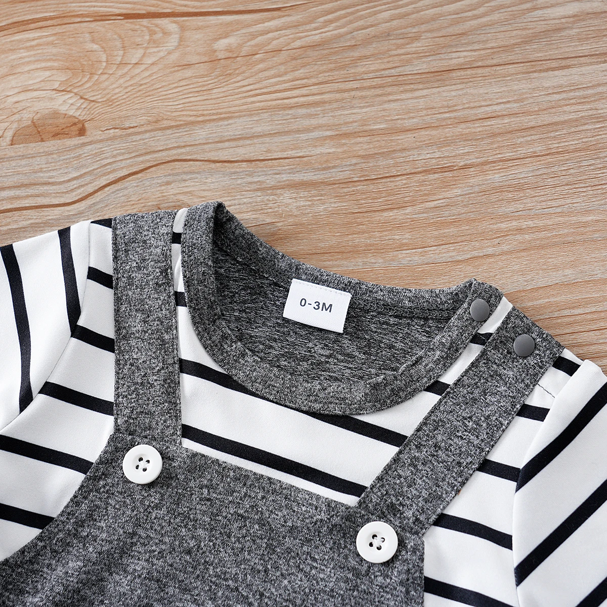 IURNXB Baby Romper Summer Newborn Stripe Short Sleeve Onesie with Suspender Adorable Comfortable Outfit Infant Bodysuit 0-18M