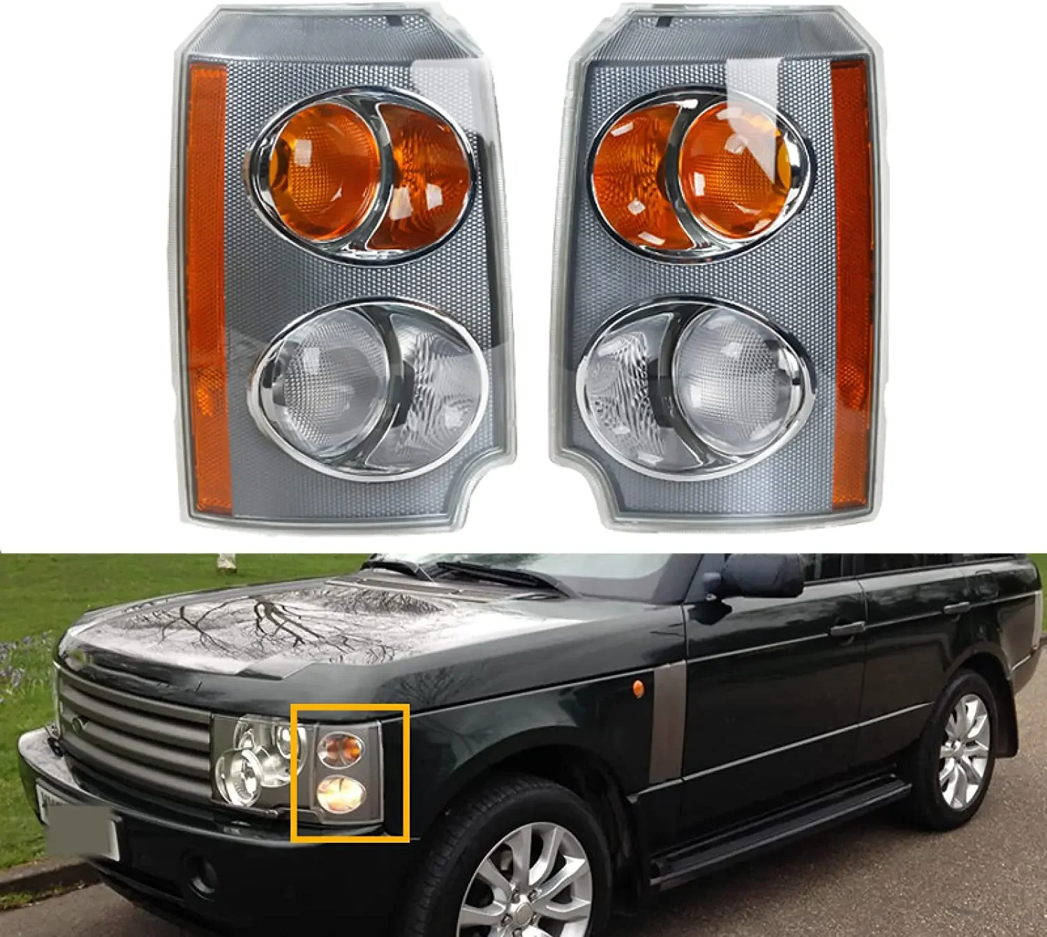 Front Side Turn Signal Lamp Indicator Light Corner Turn Signal Light for Land Rover Range Rover L322 2003 2004 2005