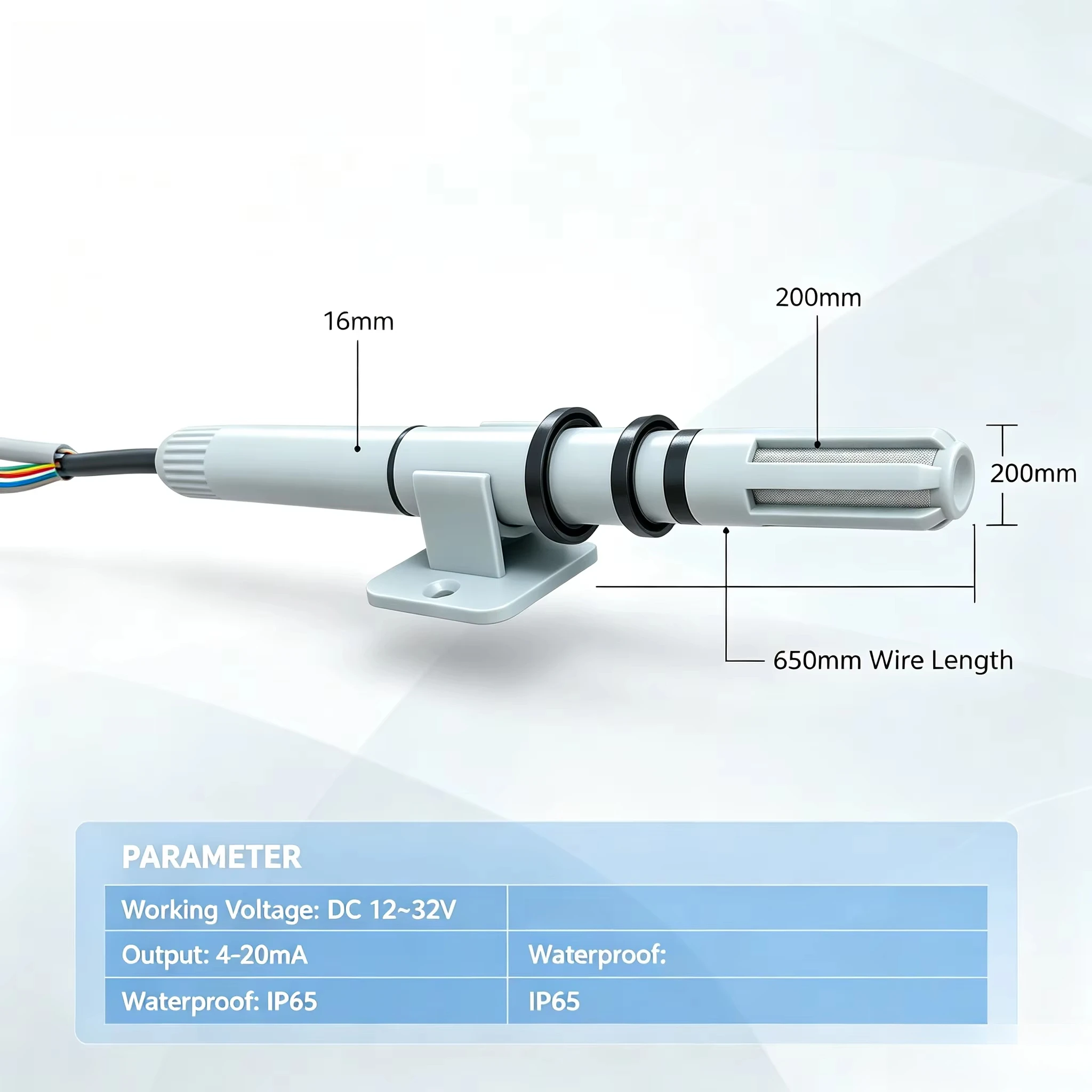RS485 4-20mA Industrial Temperature and Humidity Transmitter Wall  Mount Thermo Hygrometer Temperature Sensor Transmitter