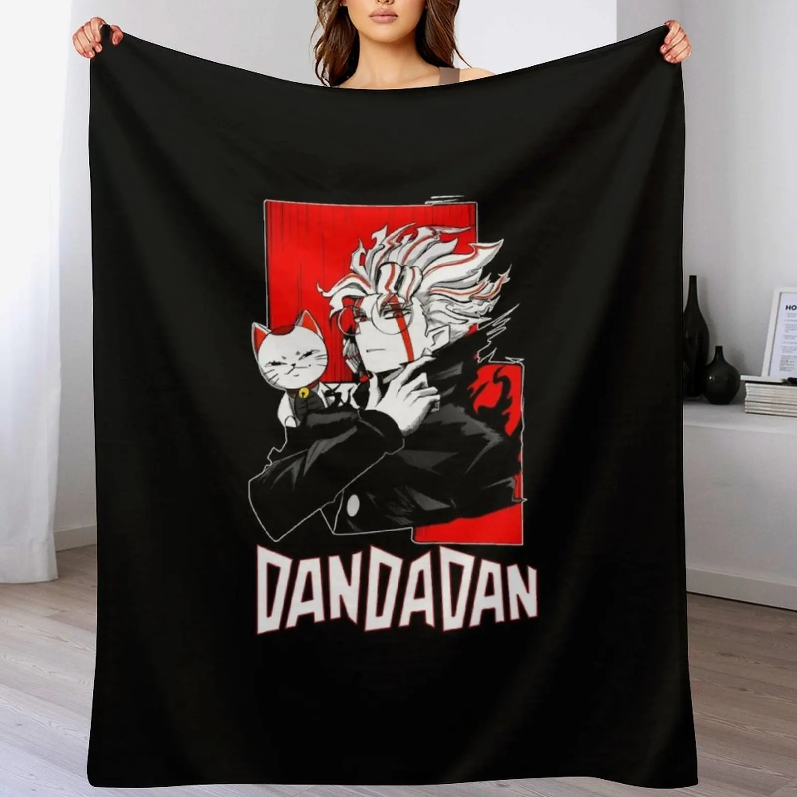 

dandadan cat Throw Blanket Cozy Home Blanket Gift for Christmas Holiday