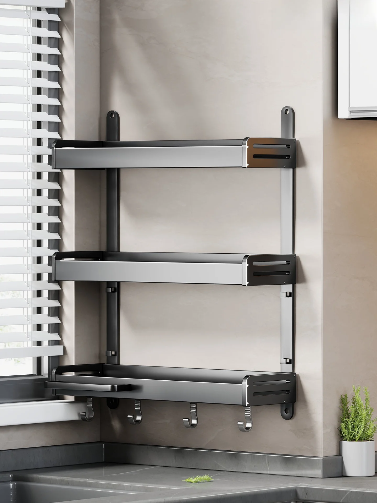 

Настенный органайзер для кухни, многофункциональный, для дома, для специй, соусов, уксуса, приправ, без сверления