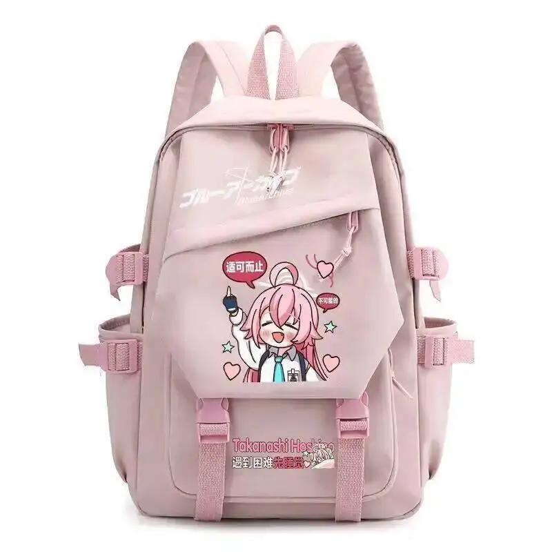 Blue Archive Sirasu Azusa Black Backpack Cosplay Large Capacity School Bags Students Lolita Men Women Cute Tour Packages Gift