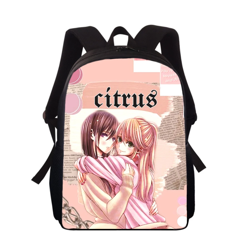 

Anime lesbian Citrus 16" 3D Print Kids Backpack Primary School Bags for Boys Girls Back Pack Students School Book Bags