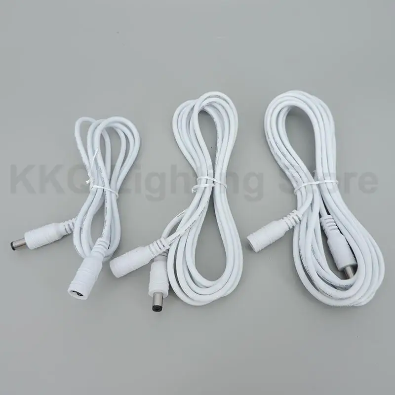 

10x 1/1.5/3/5m white DC male to female jack Power supply connector Cable Extension Cord Adapter Plug 12V 5.5x2.1mm 22awg 3A k