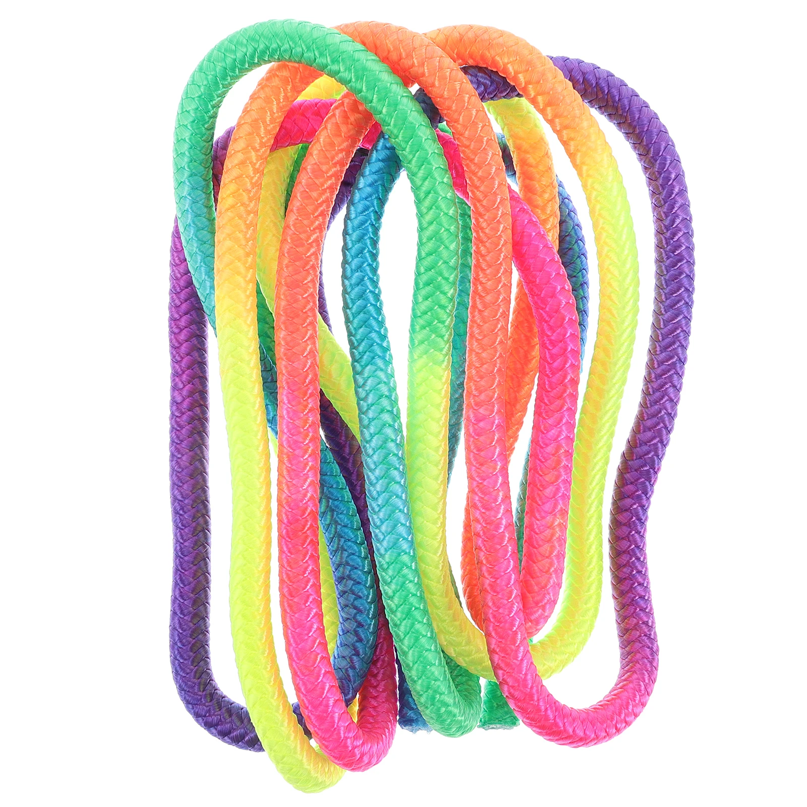 

3M Gymnastics Gradient Color Durable Material Adjustable Length Lightweight Portable Training Dance Fitness Cordless Jump Rope