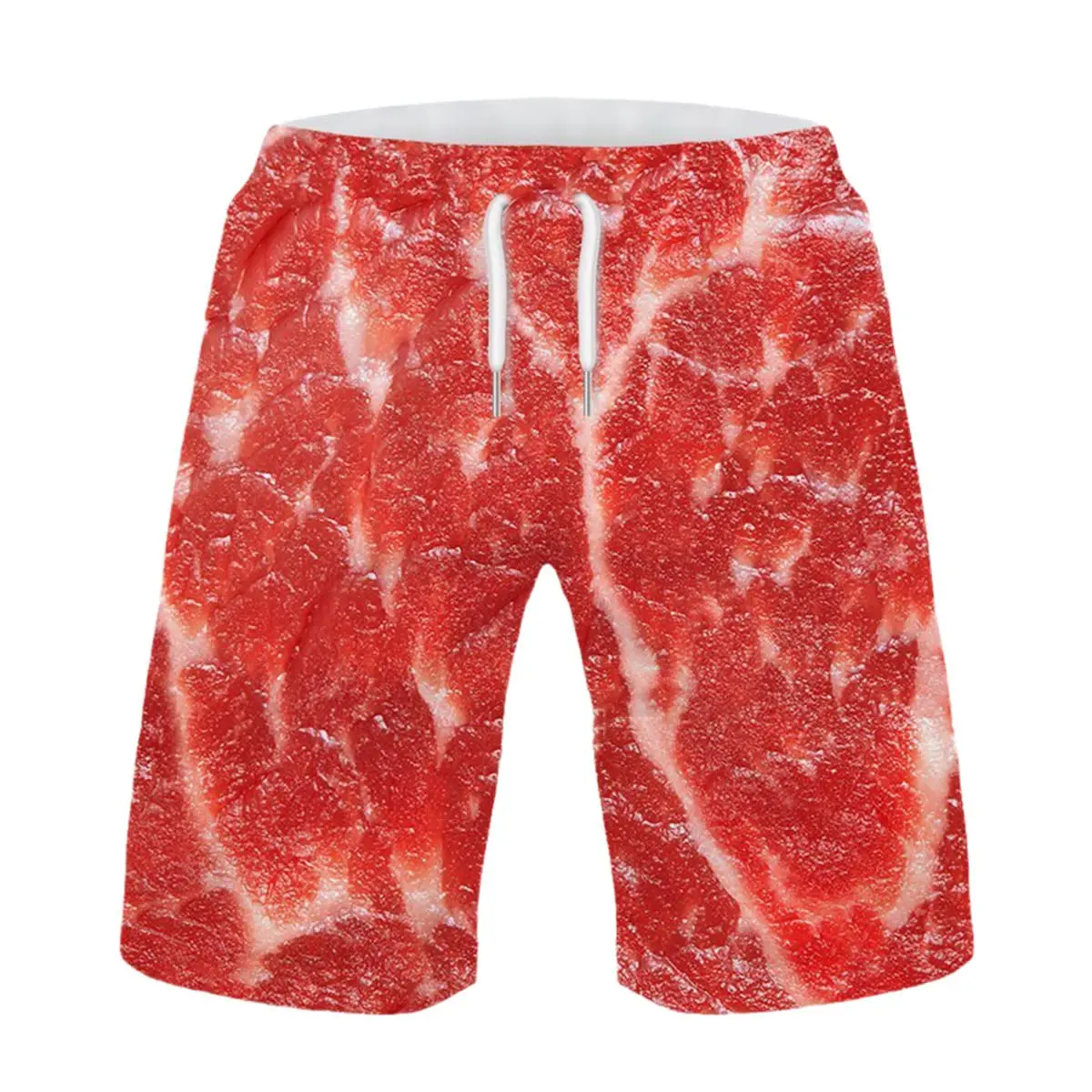 

Забавные пляжные шорты с 3D принтом еды и мяса, мужские пляжные шорты большого размера для серфинга в стиле хип-хоп, гавайские купальники, плавки, детская одежда