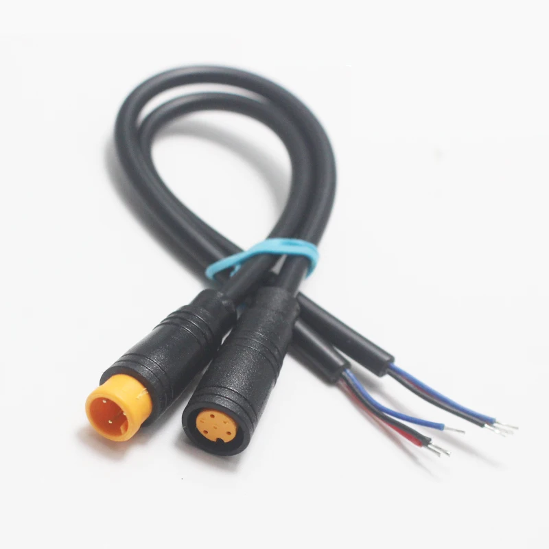 20CM M8 2 3 4 5 6 Pin Electric Bicycle Butt Plug Connector Wiring Line Scooter Brake Cable Pluger Signal Connecting Sensor