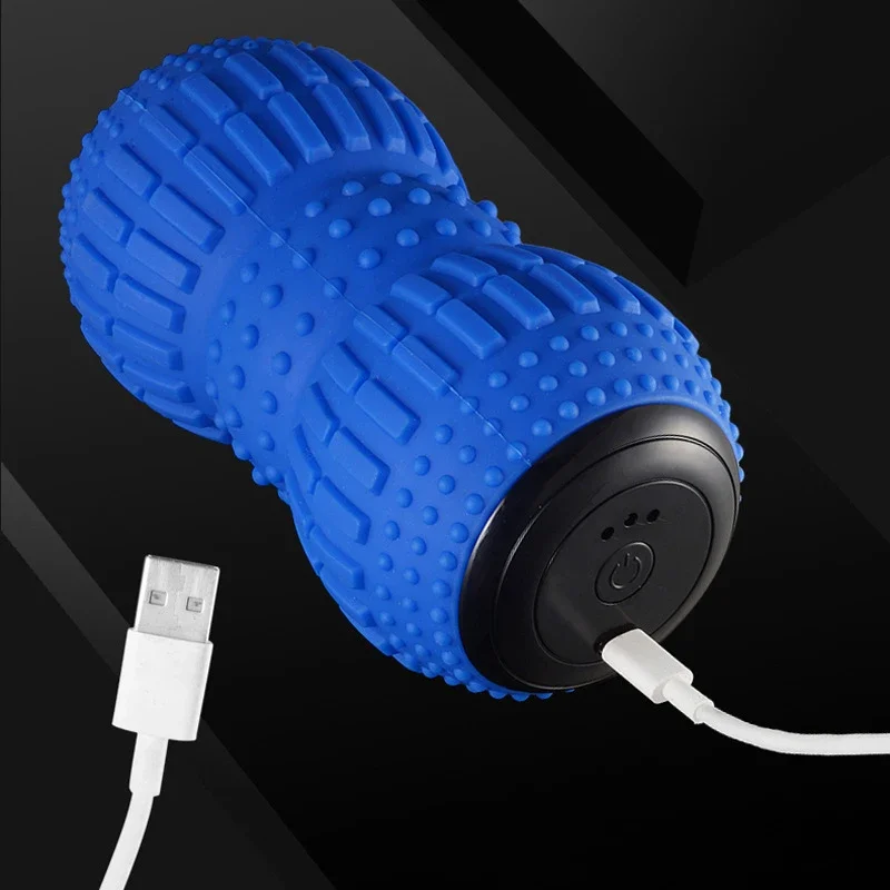 

Мяч для фасции йоги, электрический шарик с арахисом, USB перезаряжаемый массажный мяч, расслабляющий мышцы ног, плеч, шеи, талии, массаж, расслабление мышц