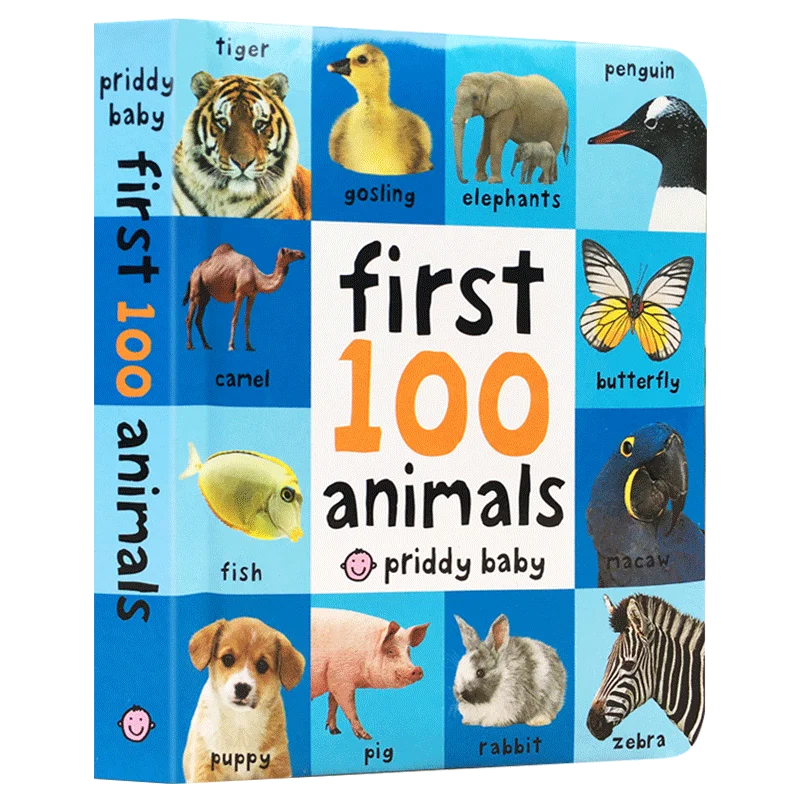 First 100 Animals, Baby Children's books aged 1 2 3, English picture book, 9780312510794