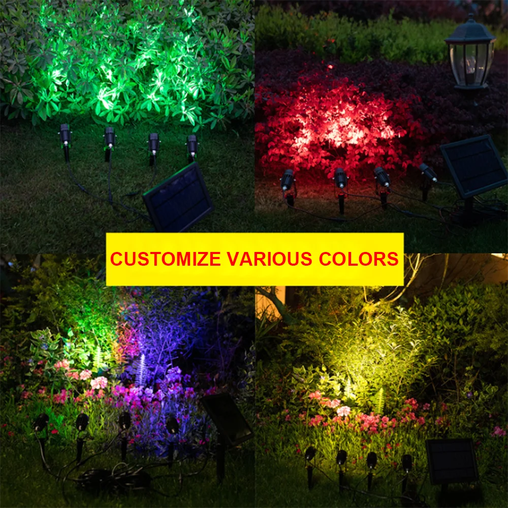 Manufacturer's Private Model Solar Spotlight LED Outdoor Waterproof High-Brightness Landscape Garden Decoration Garden Lawn Lamp