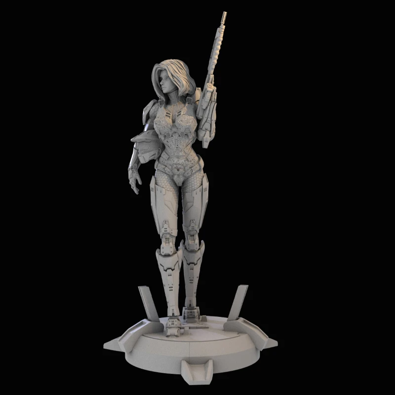 Figurine en résine d'agent de beauté gros seins, Kit de modèles non assemblés et non peints, jouets, 1/24