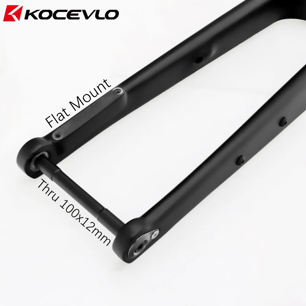 KOCEVLO GF07 Gravel-Gabel aus Carbonfaser, konisch zulaufende Gravel-Fahrrad-Vordergabel, Fahrradgabel 700C x 55C, Steckachse 12x100mm – Detail 5