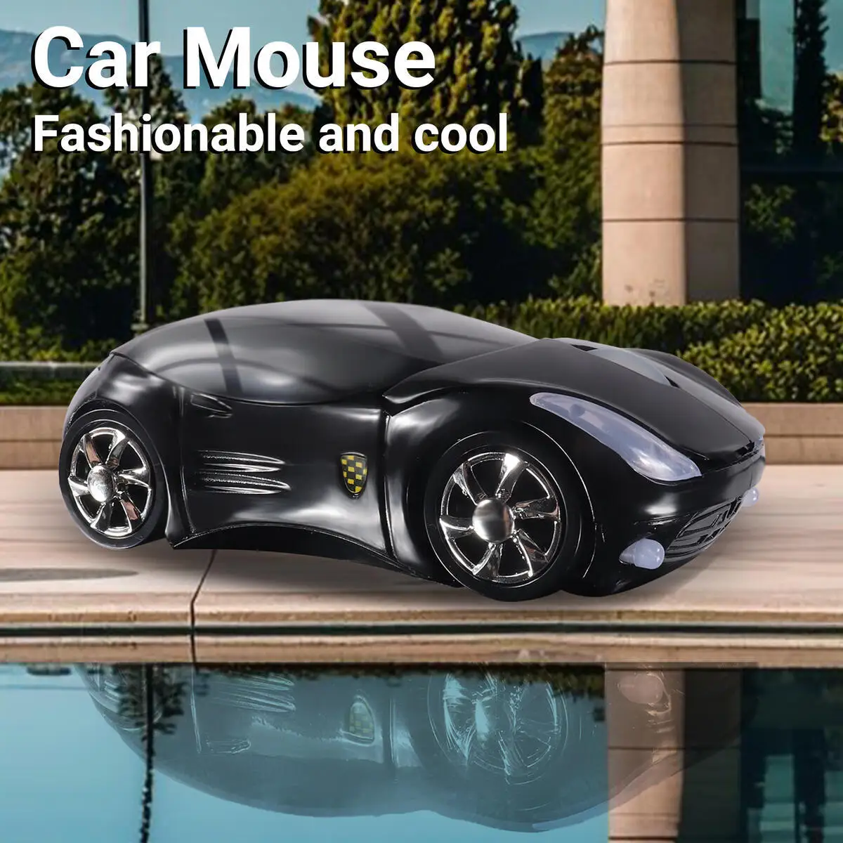 Creative Sports Car 2.4G Wireless Optical Mouse Ergonomic Design Low Power Long Battery Life for PC Laptop Office Gaming Gifts