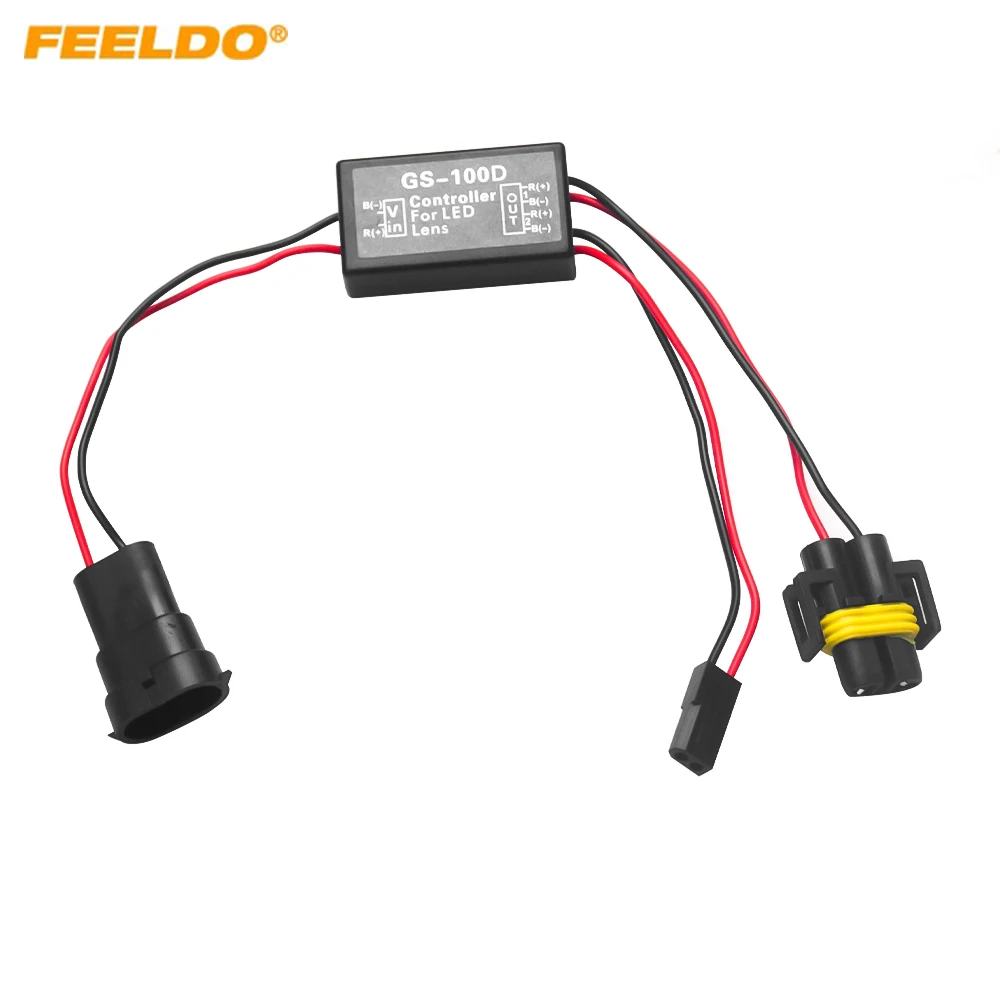 Car High Low Beam H8/H9/H11 Controller Wiring Adapter for Bi-xenon Light Projector Lens H11 Connector Relay Harness Cable