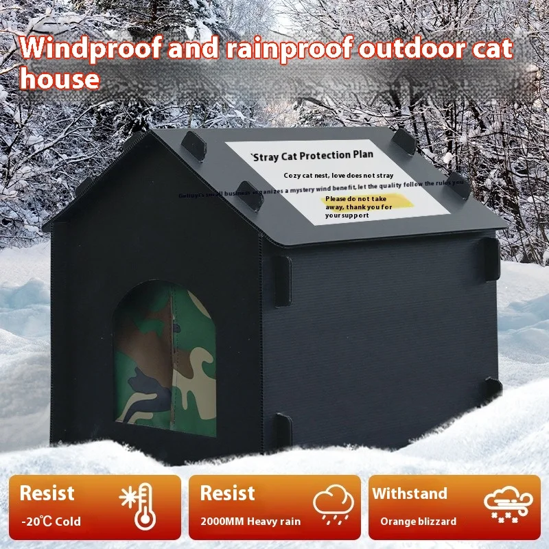 منزل Se مغلق مقاوم للماء ومقاوم للبرودة في الهواء الطلق لجميع المواسم ومستلزمات الحيوانات الأليفة