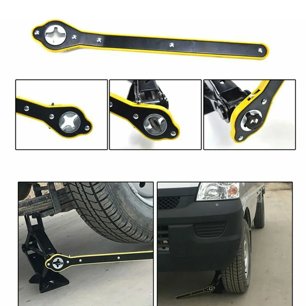 Car Jack Ratchet Wrenches Auto Scissor Ratchet Wrenches Garage Tire Wheels Lug Wrenches Handle Repair Labor Saving Tool