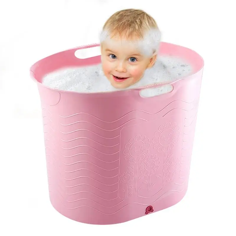 

Child Bathtub High-Temperature Resistant Children Safe Portable Bathtub With Drainage Bottom Safe Portable Bathtub Travel Large