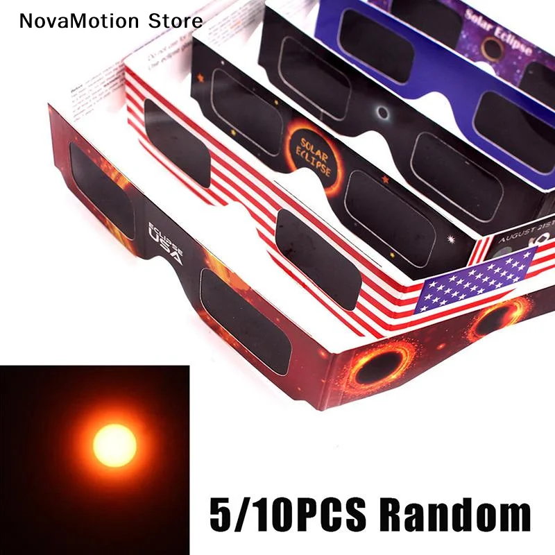 [NM]5/10pcs Solar Eclipse Glasses Direct Sun Viewing Solar Eclipse Glasses Protect Eyes Total Partial Eclipse Glass[NM]
