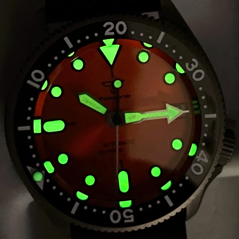 37mm 65g Titanium 20ATM Diver Sapphire Glass Black Blue Orange Dial Luminous Japan NH35A Automatic Movement Men Mechanical Watch