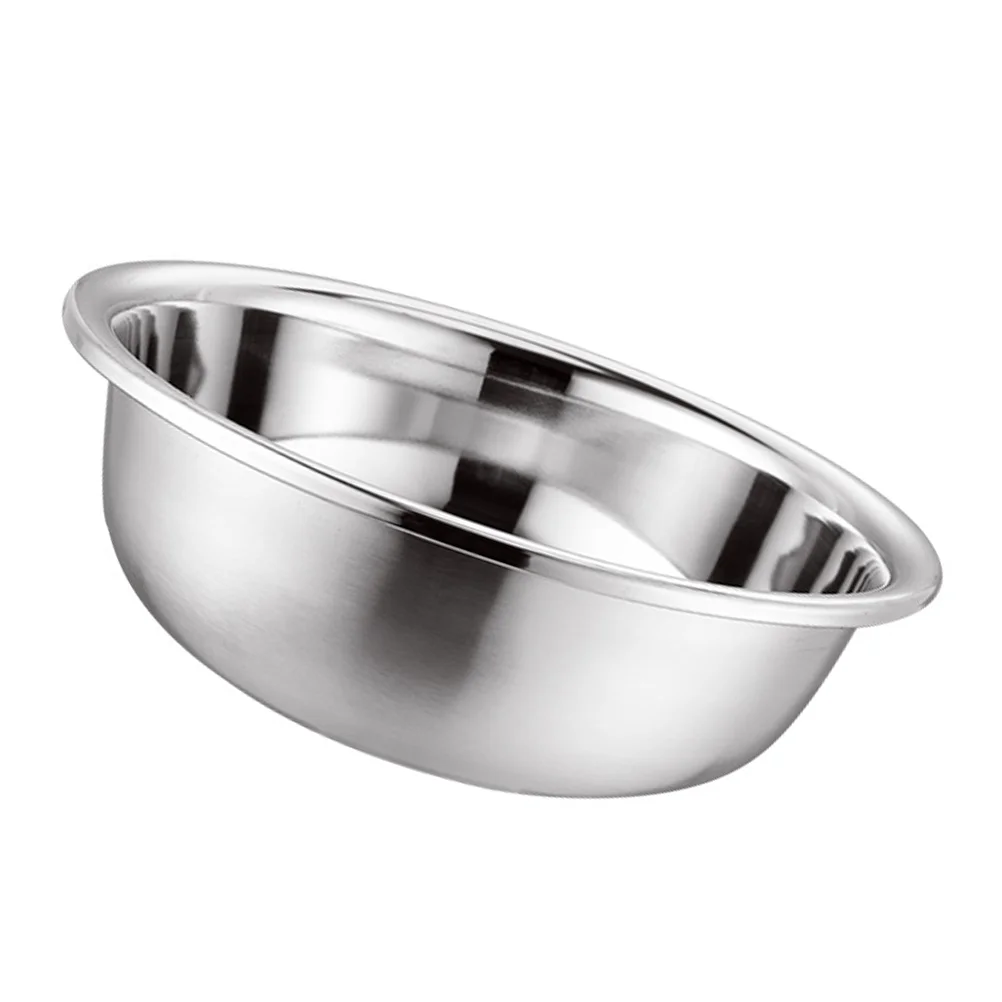 

Pans Laundry Tub Stainless Steel Basin Rice Bowl Food Tray Home Tableware Storage Container Silver Stainless-Steel Baby