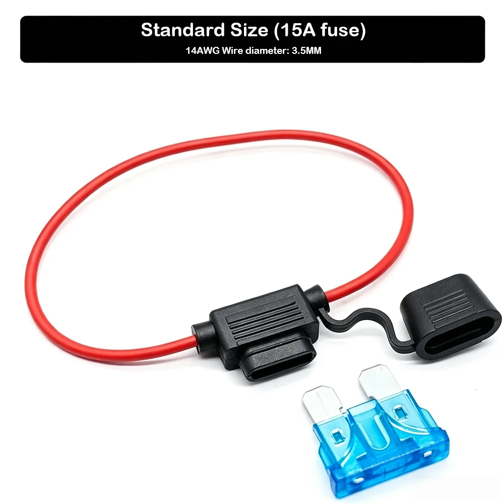 Wasserdichter 10/12/14/16/18AWG Schneidbarer Auto-Inline-Sicherungshalter 5A-50A Standard-/Mini-Sicherungen Sicherheit für Boote, Marinefahrzeuge, LKWs und Fahrzeuge – Detail 15