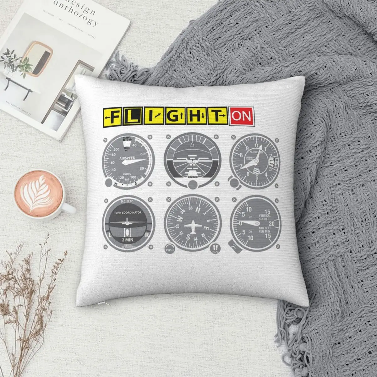 

Flight On Mode, Flight Instrument, квадратная наволочка, наволочка, полиэстеровая подушка, декор, удобная декоративная подушка для домашнего автомобиля