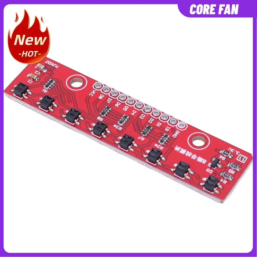 3.3V-5V Tracking Sensor Module 8 Channel Line Follower Infrared Detection Sensor PCB for Laboratories/Smart Cars/Robot