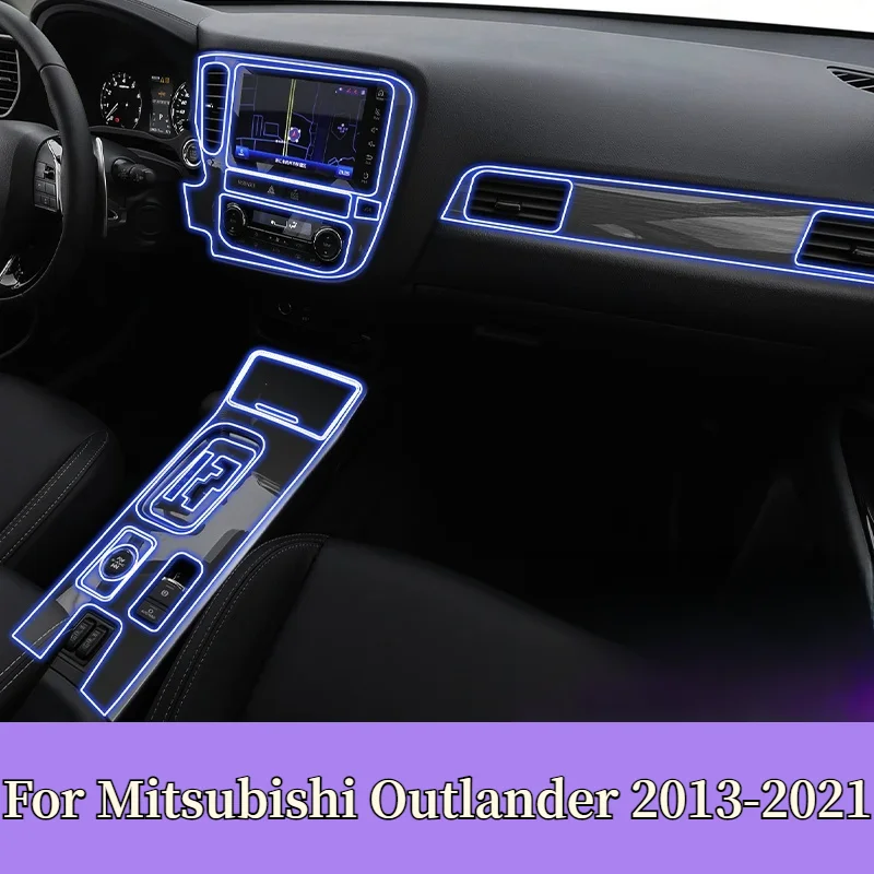 Car Door Center Console Media Dashboard Navigation TPU Anti-scratch Protector Film For Mitsubishi Outlander2013-2021Car Interior