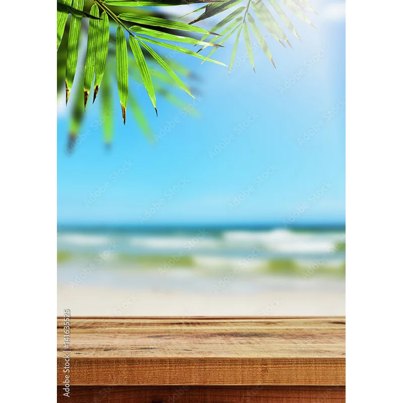 ZHISUXI Tropical Sea Beach Palms Tree Photography Background Natural Scenic Photo Backdrops Photocall Photo Studio 211227-HHB 02