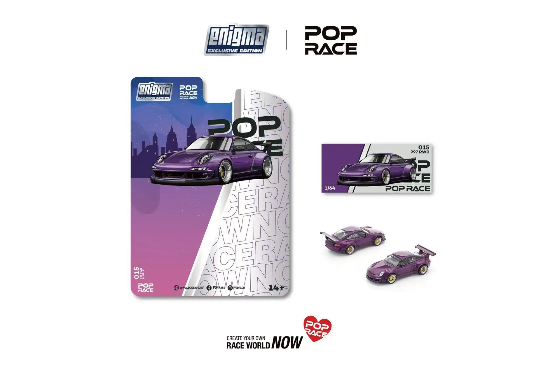 Pop Race x Enigma 1:64 Pandem GR86 ZN8 2022 Rocket Bunny Crystal