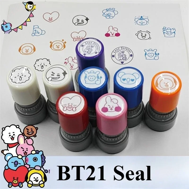 Carnet à motifs DIY Kawaii BT21 Cartoon Seal, motifs mignons