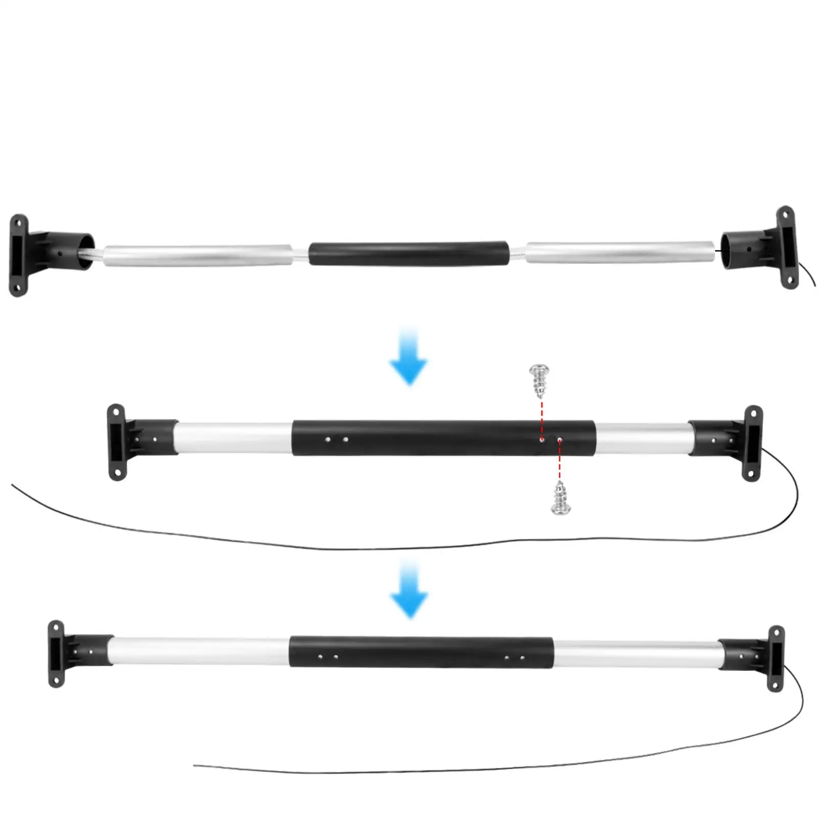 Self Closing RV Screen Door Handle Kit Automatic Closer with Built in Spring for Enclosed Trailer Accessories