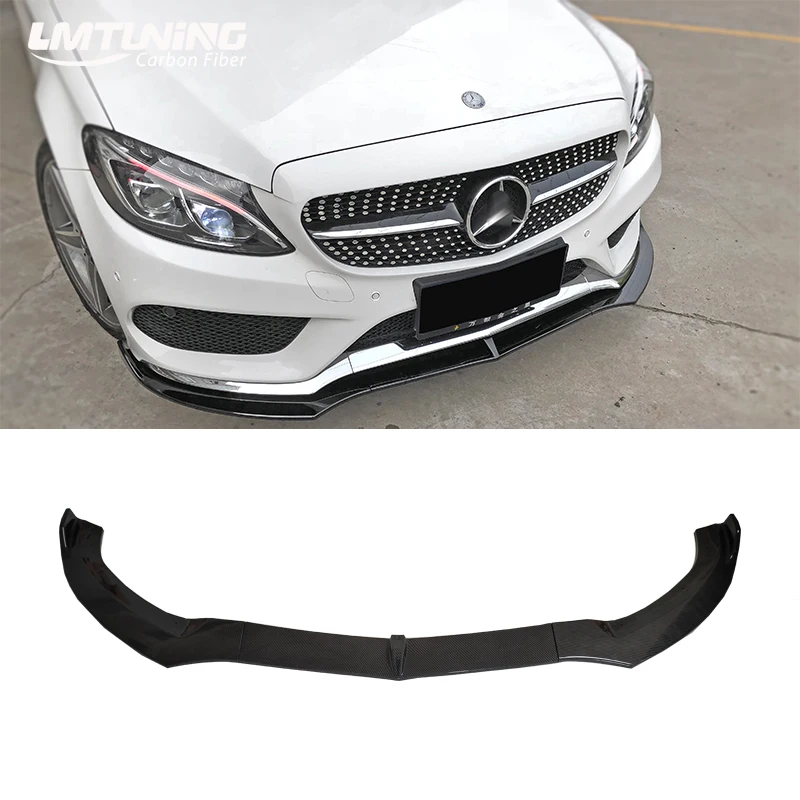 

For Audi Benz C W205 Sedan 2015-2018 Front Bumper Lip Spoiler Side Splitter Diffuser Guard Body Kit Deflector Car Accessories