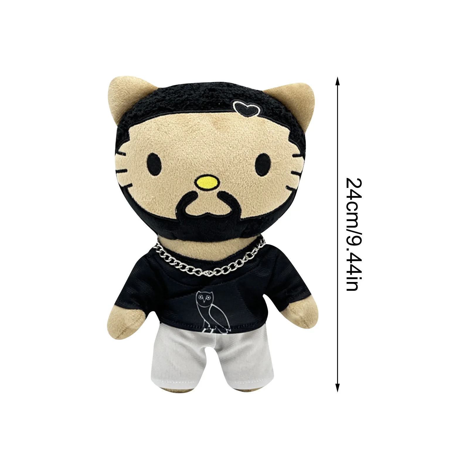 لعبة حيوانات محشوة ناعمة على شكل سلسلة لحية - ديكور شارب طويل مضحك للغرفة/المكتب، هدية مبتكرة للأطفال