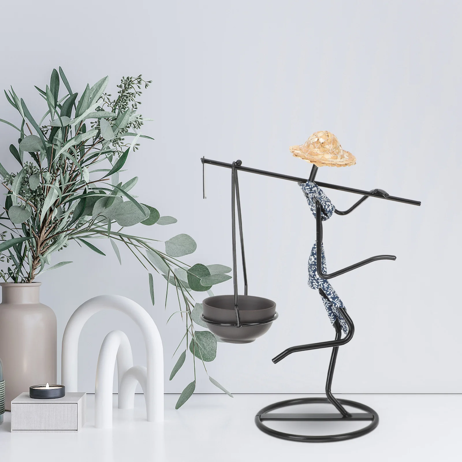 

Wrought Iron Candlestick Dining Table Craft Candlesticks Metal Retro Dinner Party Holder