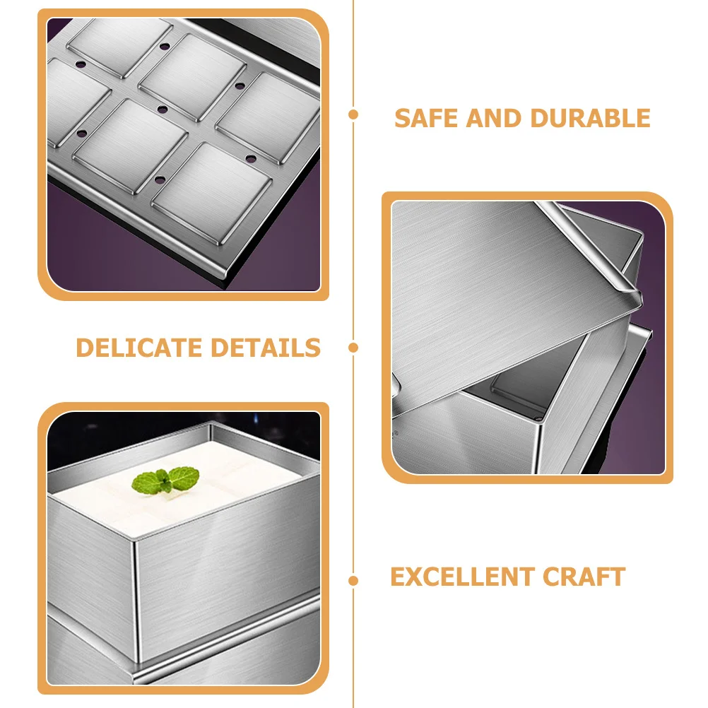 

1Set Kitchen Tofu Mold Stainless Steel Bean Curd Maker Tool for Homemade Tofu Press Kitchen Tool Bean Curd Making Mold