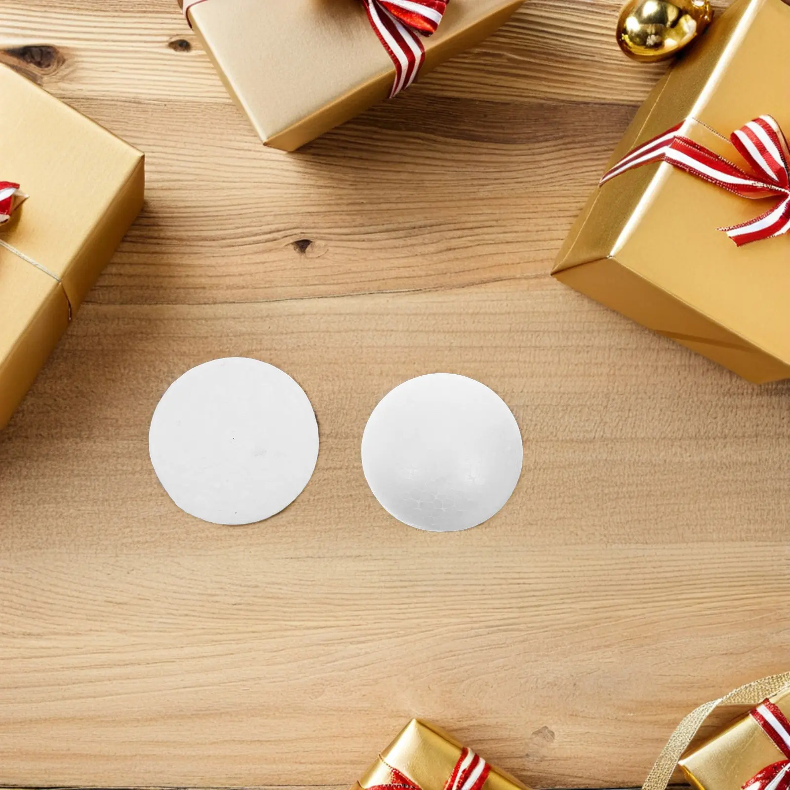 70Pcs White Half Foam Balls 2Inch 5Cm Polystyrene Hemispherical Craft Shapes for DIY Holiday Decorations Christmas Crafts