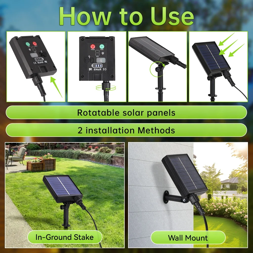 Outdoor Solar Light String Warm Light 20M 10M Waterproof Atmosphere Light With Remote Control Garden Lamp Party Camping Street