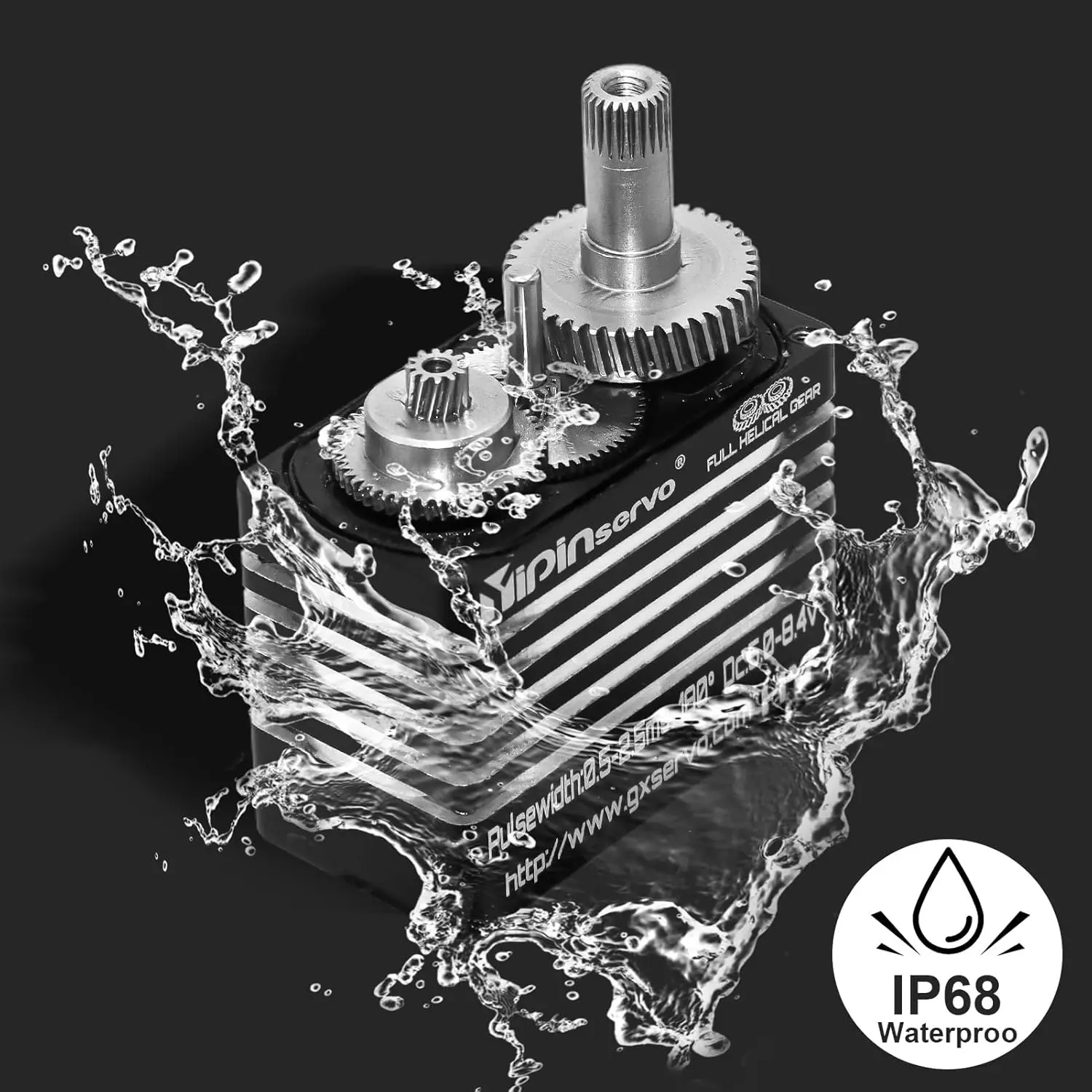 YIPIN 80kg Servo Digitale Impermeabile IPX8 PWM Motore Brushless Coppia Elevata Ingranaggio Metallico Servo di Codifica Magnetica per Auto RC Robot