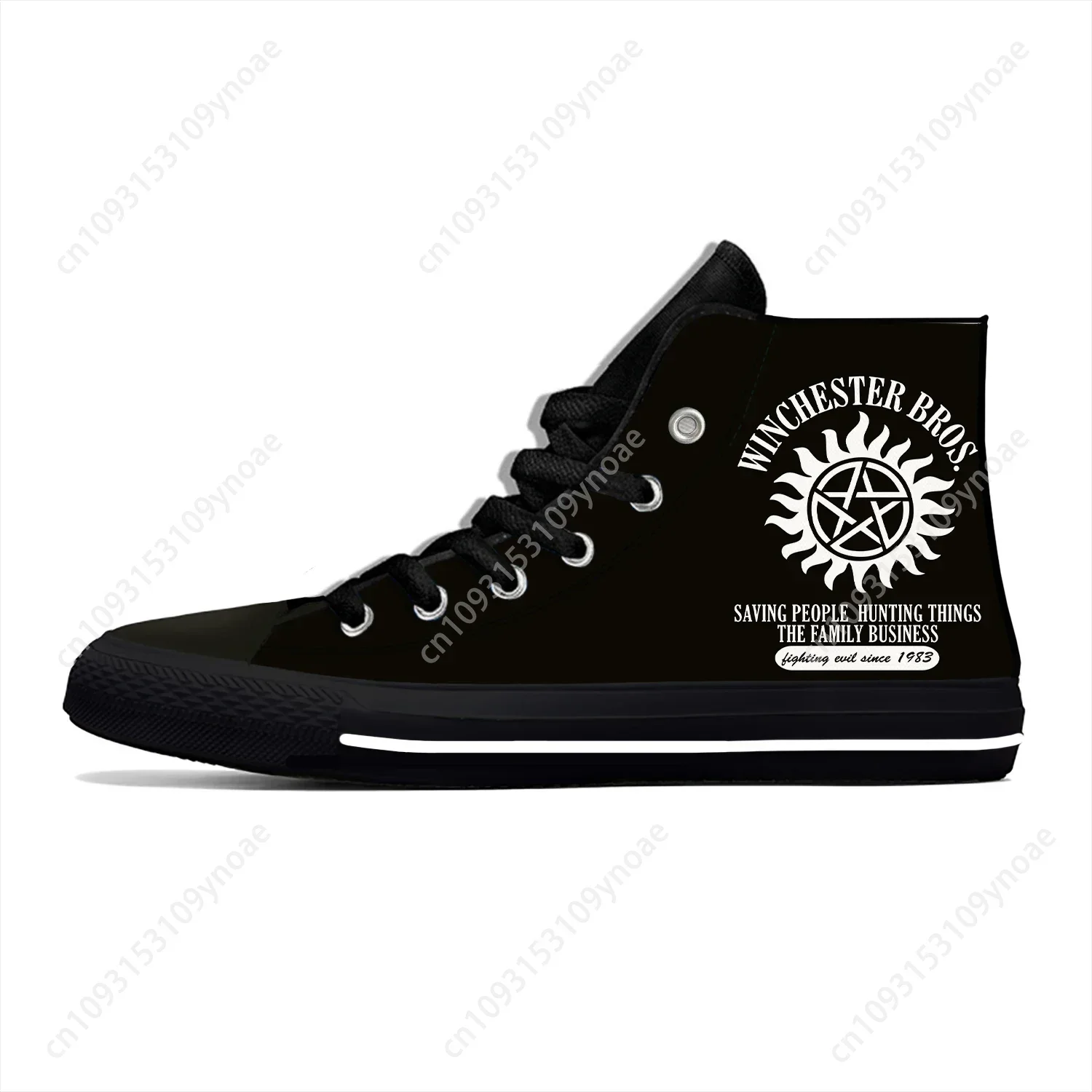 

Supernatural Winchester Brothers Novelty Design Fashion Lightweight High Top Canvas Shoes Men Women Casual Breathable Sneakers