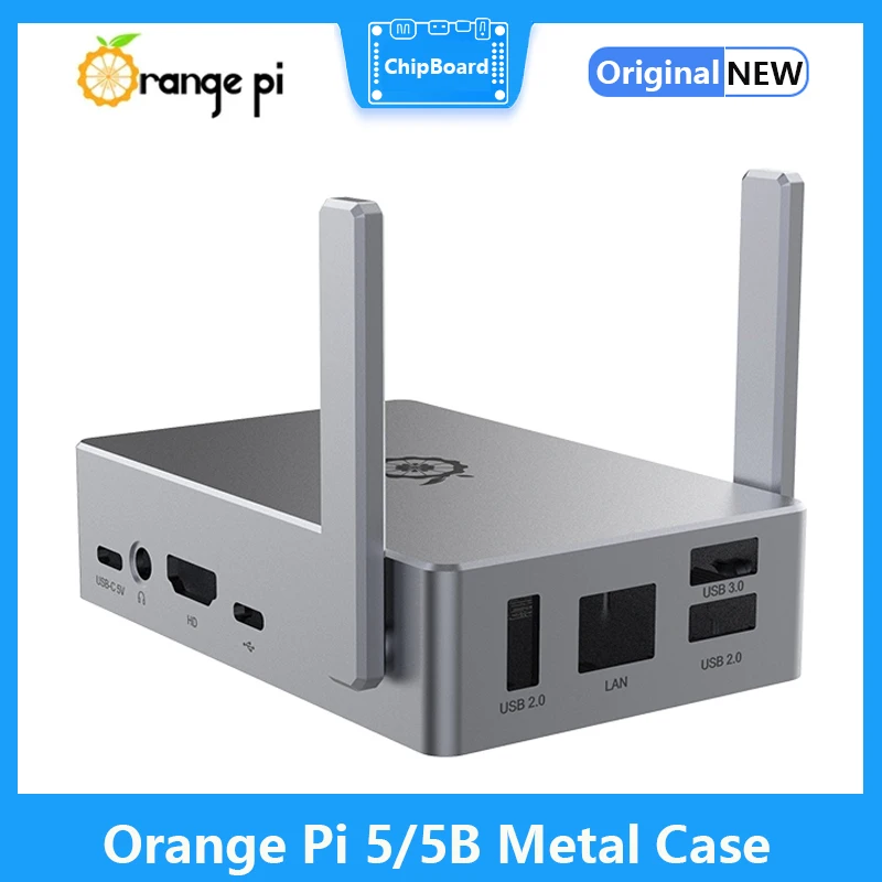 Orange Pi 5/5B Metal Case, Aluminum Alloy Shell for OPI 5/5B