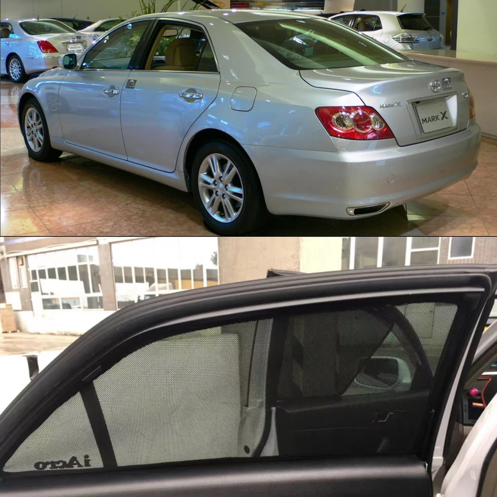 

For Toyota MARK X X120 2004-2009 Magnetic Car Sunshade Shield Front Windshield Curtain Rear Side Baby Window Sun Shade Visor