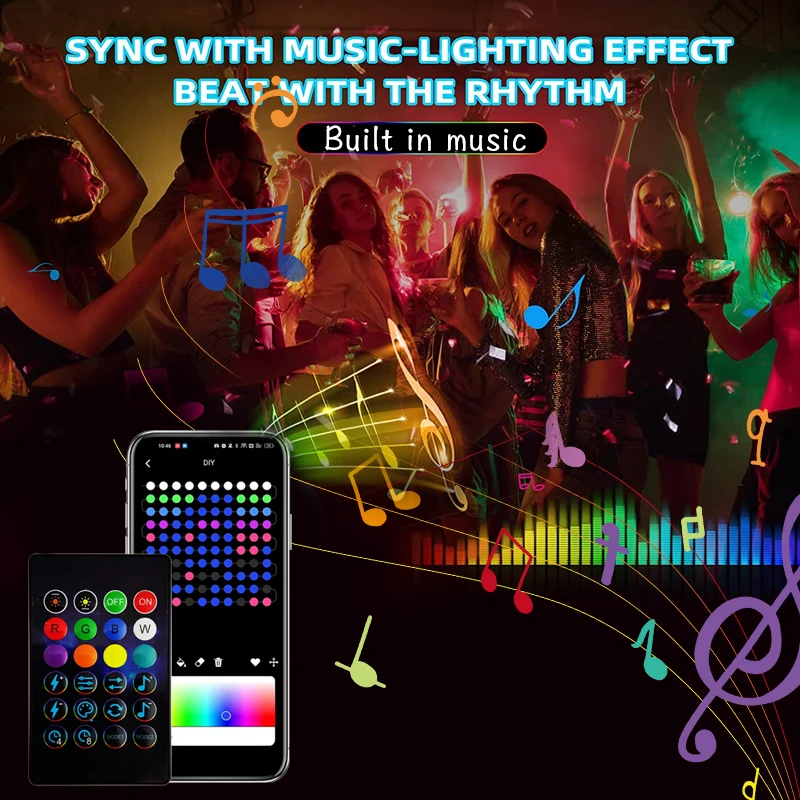 RGB IC Christmas String Light USB Fairy Lights Bluetooth Magic Leather Light APP Control Music Wedding Waterproof Outdoor Lamp