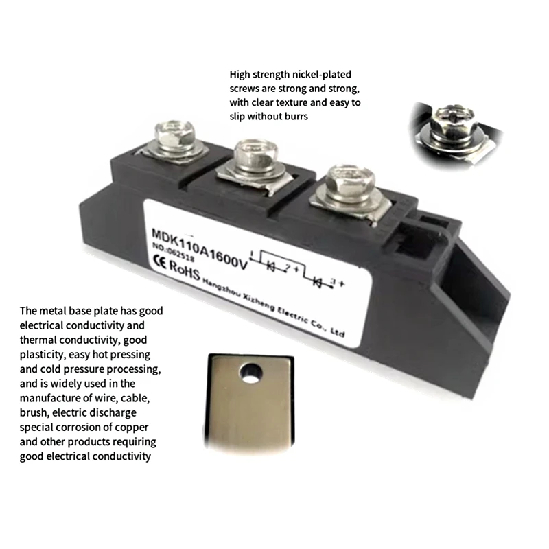 MDK55A Anti-Reverse-Lade-Diode MDK 40A 55A 70A 90A 100A 110A 130A 1600V 160A 200A DC Anti-Reverse-Flow Anti-Reverse-Ladung – Detail 14