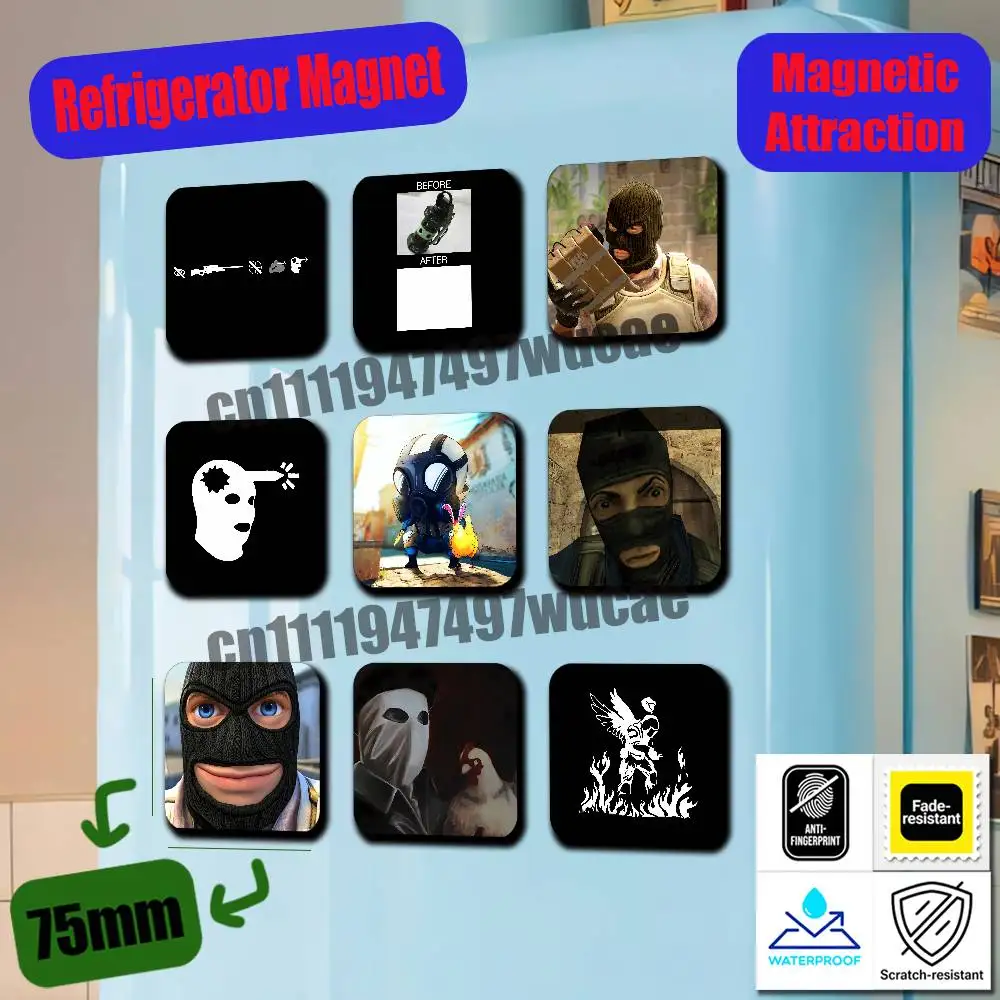 For CSGO CS2 Refrigerator Magnets Metal Cabinet Custom Fridge Freezer Magnetic Cards Cover