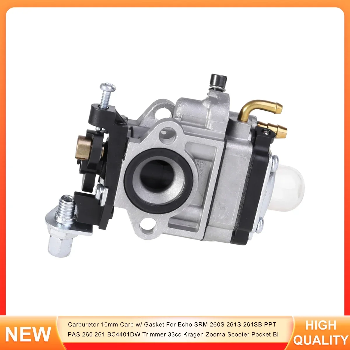 

Carburetor 10mm Carb w/ Gasket For Echo SRM 260S 261S 261SB PPT PAS 260 261 BC4401DW Trimmer 33cc Kragen Zooma Scooter Pocket Bi
